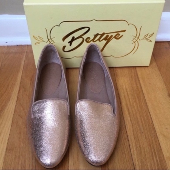 BETTYE MULLER Emmy Rose Gold Metallic Suede Loafer - Picture 2 of 8